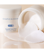 CAMPUS BLOSSOM Vegan non-irritating soy milk toner pad 66 sheets