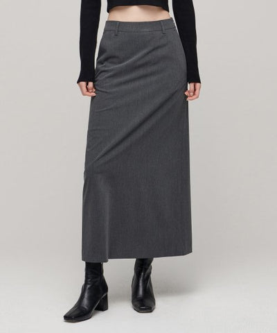 MUSINSA STANDARD WOMAN Maxi Skirt Medium Gray