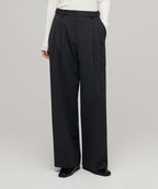 MUSINSA STANDARD WOMAN MUSINSA STANDARD WOMAN Slacks High Waist Wide [Charcoal Gray]