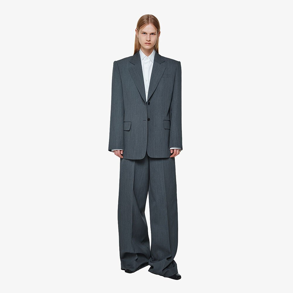 YCH DOUBLE-BREASTED JACKET GREY (F24JK1011GY)