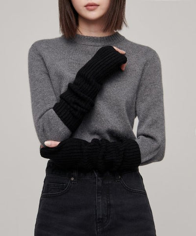 MUSINSA STANDARD WOMAN Women's Soft Boucle Hand Warmer [Black]