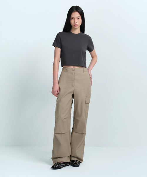 MUSINSA STANDARD WOMAN MUSINSA STANDARD WOMAN Women's Wide Cargo Pants (Beige)