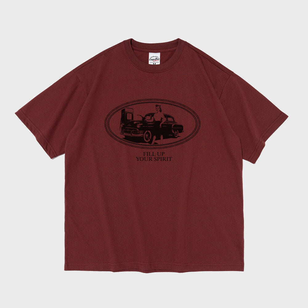 CARGOBROS American Vintage Lady Short Sleeve T-Shirt (Wine)