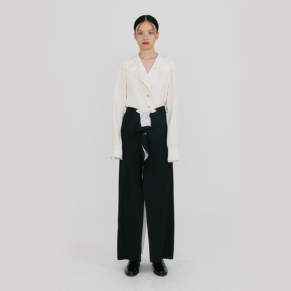 EENK ZAZZE Front Slit Straight Skirt - Black