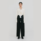 EENK ZAZZE Front Slit Straight Skirt - Black