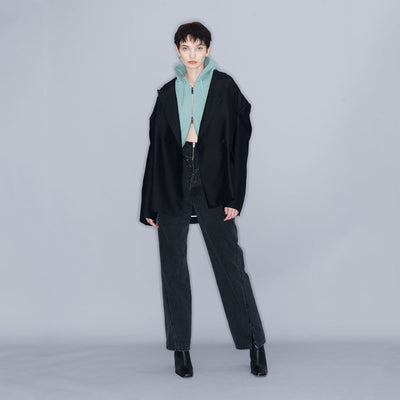 OVERSIZED JACKET BLACK (W23JK101BK)
