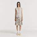 EENK YULIN Layered Vest Dress - Cream/Blue Multi