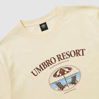UMBRO Beach Club Arch Lettering Graphic Short Sleeve T-Shirt Ivory (UQ223CRS51)