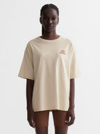MENASOO Squared Hearttrack Graphic T Shirt_Oatmeal
