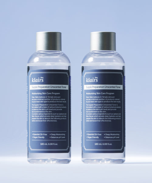 KLAIRS [2PACK] Supple Preparation Unscented Toner 180ml
