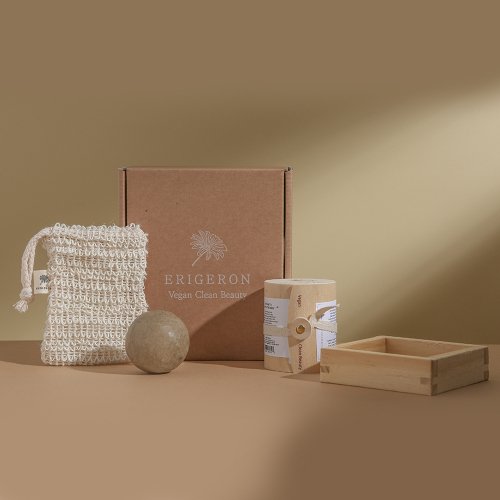 ERIGERON All-in-one vegan shampoo bar green starter set