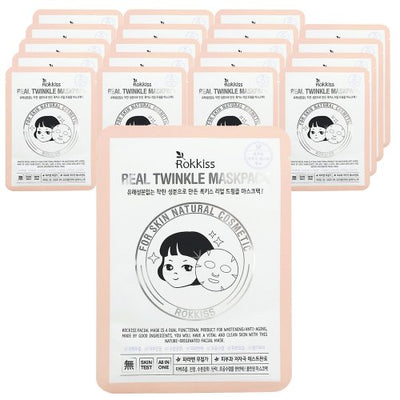 ROKKISS Mildly Acidic Real Twinkle Mask Pack (20 sheets)