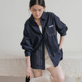 TILLIDIE Pocket stitch point shirt [TISU05SH02]_Navy