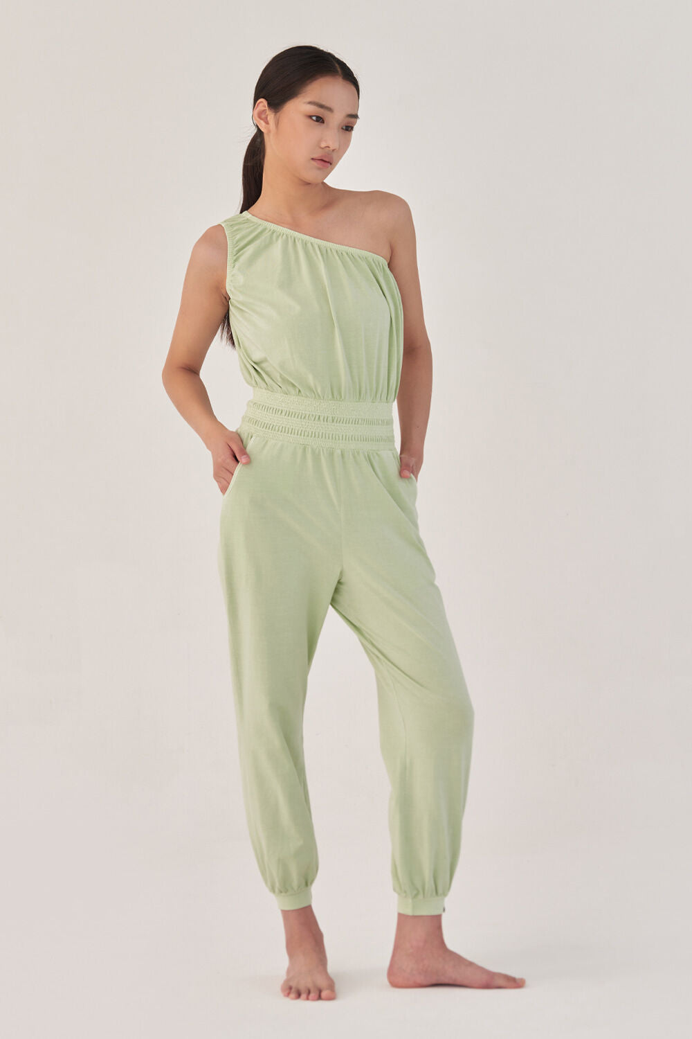 OZEZ OZEZ Jumpsuit Stitched Smoking - Pastel Green