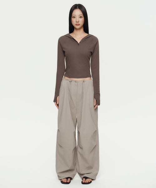 MUSINSA STANDARD WOMAN MUSINSA STANDARD WOMAN Women's Parachute Pants [Light Beige]