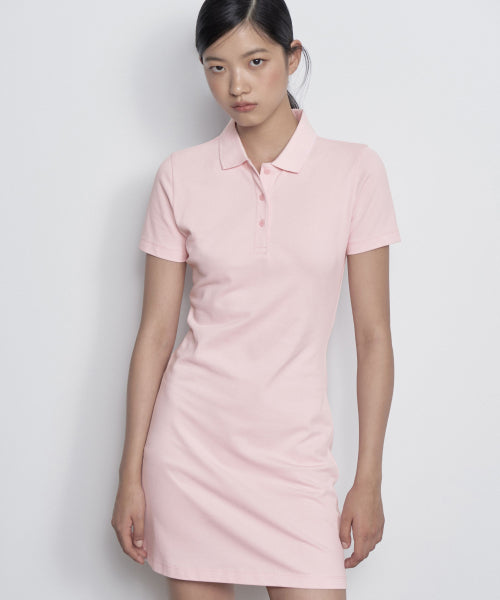 MUSINSA STANDARD WOMAN MUSINSA STANDARD WOMAN Pique Polo One-Piece Pink