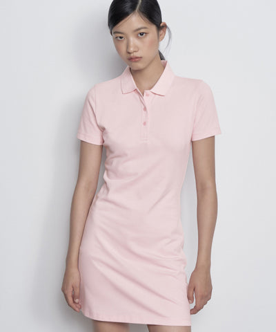 MUSINSA STANDARD WOMAN Pique Polo One-Piece Pink