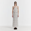 EENK YOZOO Jacquard Stripe Knit Dress - Ivory