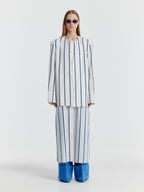 EENK YASMIN Round-neck Long Jacket - White