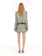 EENK UTO Frilled Mini Skirt - Green/Yellow Multi
