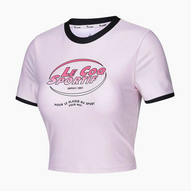 le coq sportif [60% OFF] Women’s Short Sleeve Crop Rash Guard (QP222SRS52)