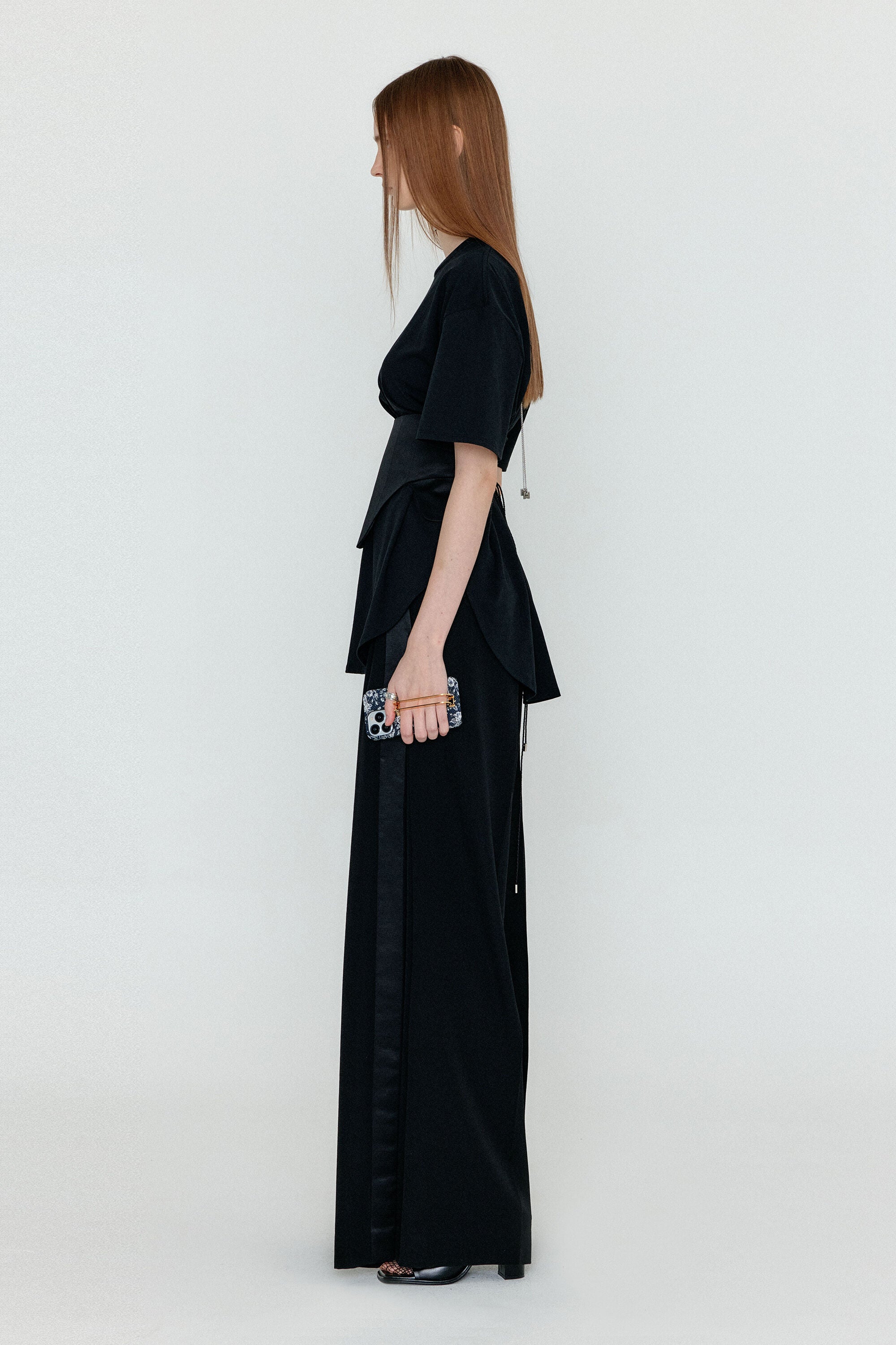 EENK EENK WILI Two-Tuck Wide Pants - Black
