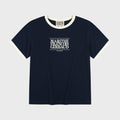 MARITHÉ KIDS KIDS CLASSIC LOGO RINGER TEE navy