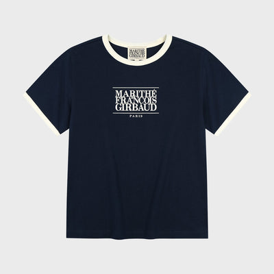 KIDS CLASSIC LOGO RINGER TEE navy