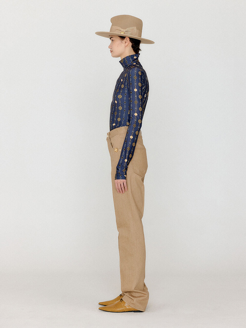 EENK EENK T-Shirt VOL Pattern Turtleneck Top