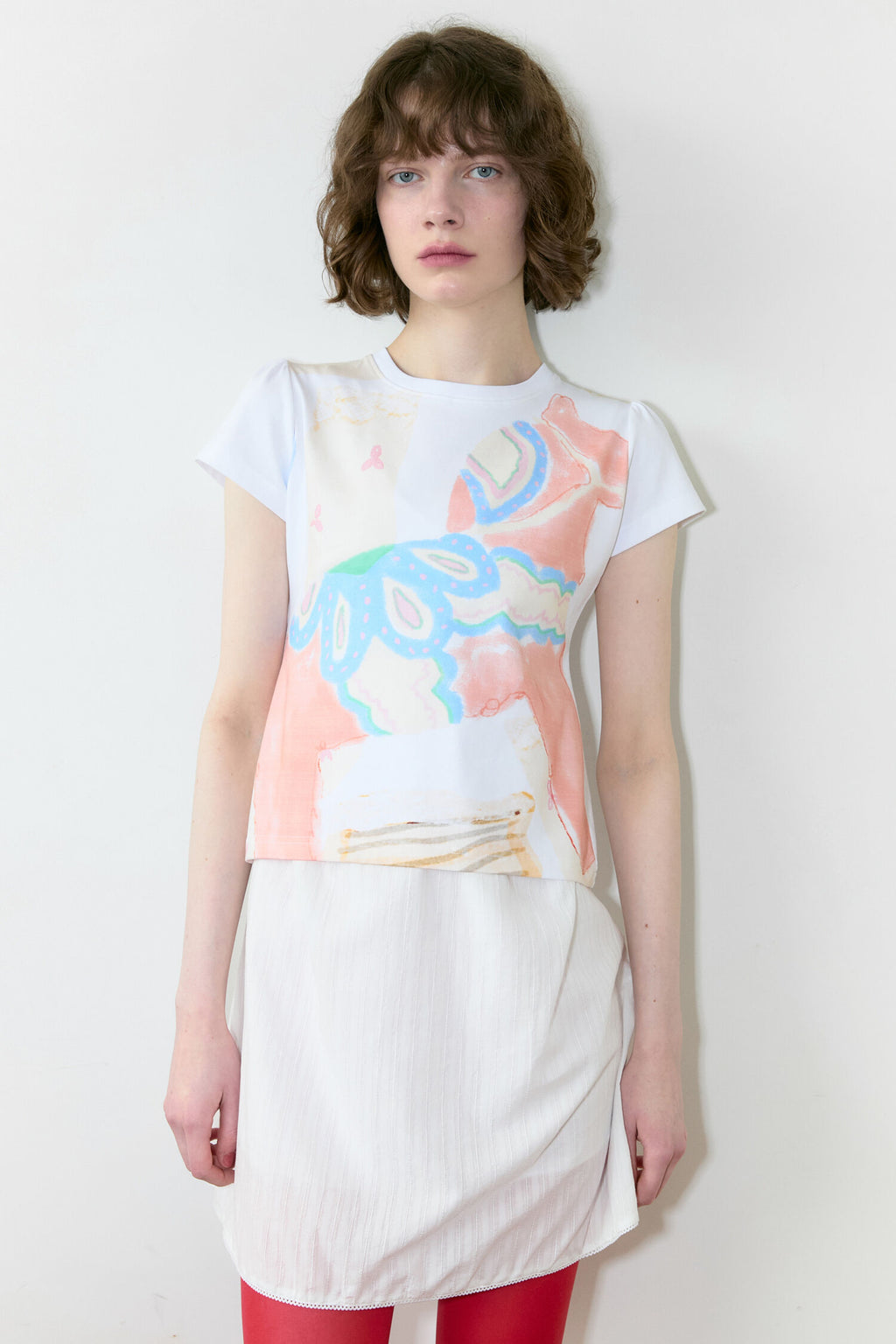SINOON Big Pony Toy Puff T-Shirt (White)