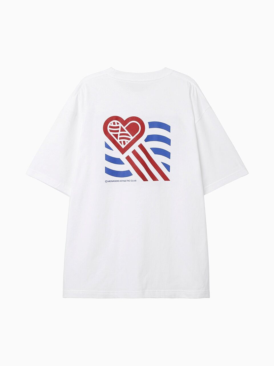 MENASOO Wave Hearttrack Graphic T Shirt_White