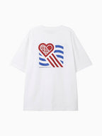 MENASOO Wave Hearttrack Graphic T Shirt_White