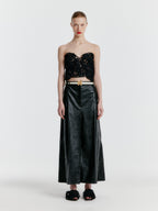EENK YICOLE Tucked Maxi Skirt - Black