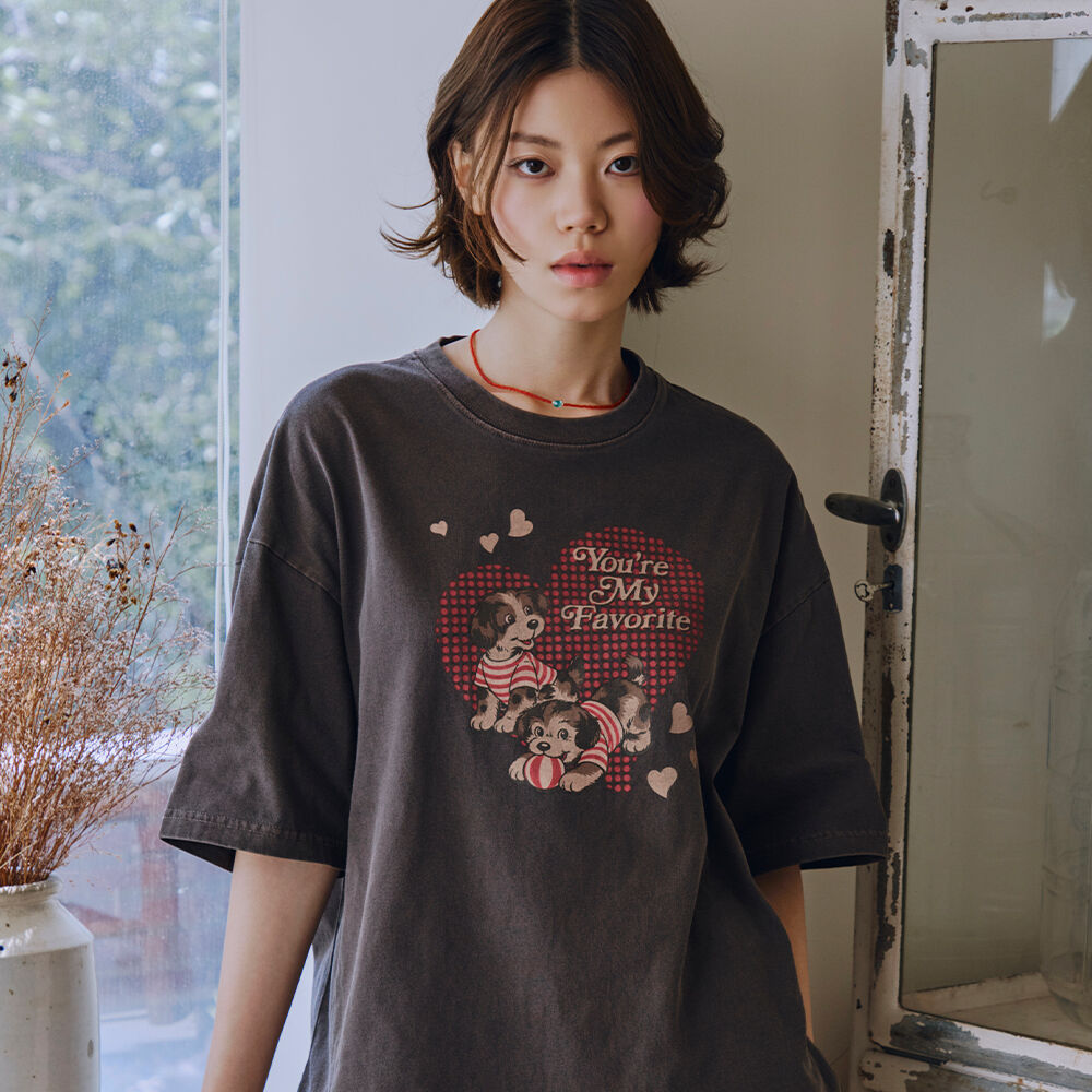CPGN My Puppy Pigment Short Sleeve T-Shirt Brown