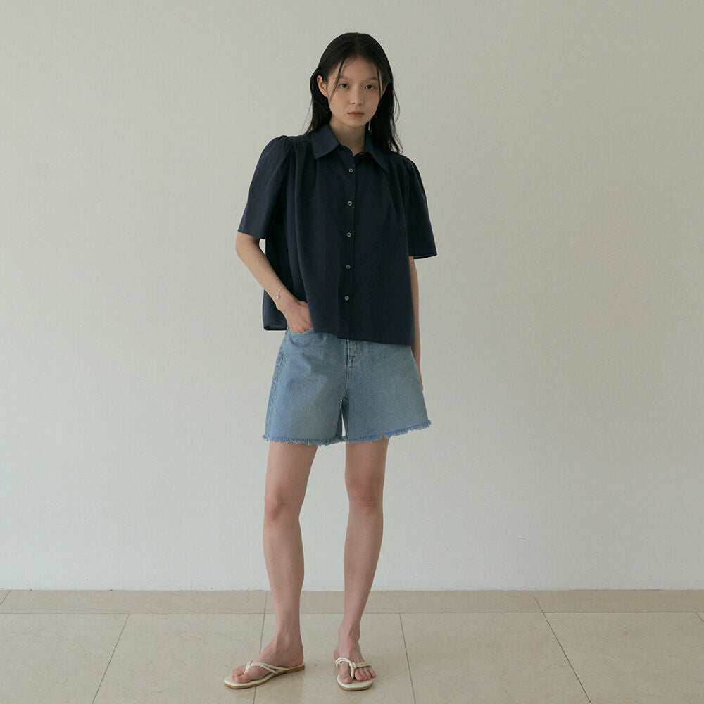 LINGSEOUL tencel shirring blouse (3color)