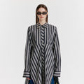EENK YEVA Stripe Long Shirt - Black