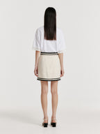 EENK EENK Contrast Mini Skirt - Ivory