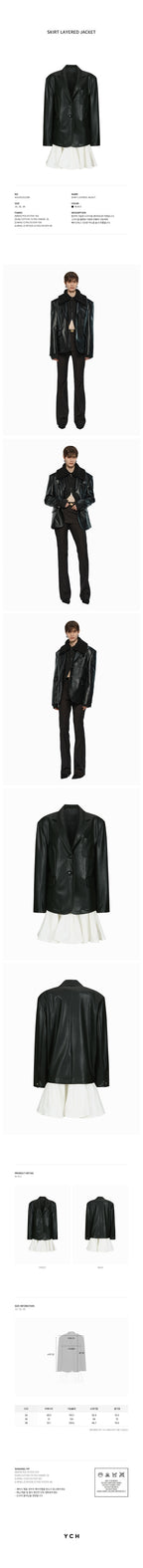 YCH SKIRT LAYERED JACKET BLACK (W24JK2022BK)