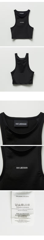 HAN KJOBENHAVN HAN KJOBENHAVN T-Shirt Cropped Racer Top - Black