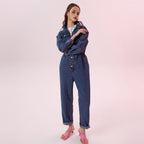 RENNESMIA DENIM JUMPSUIT INDIGO BLUE