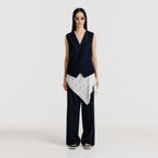 EENK YEDIA Scarfed Pants - Navy