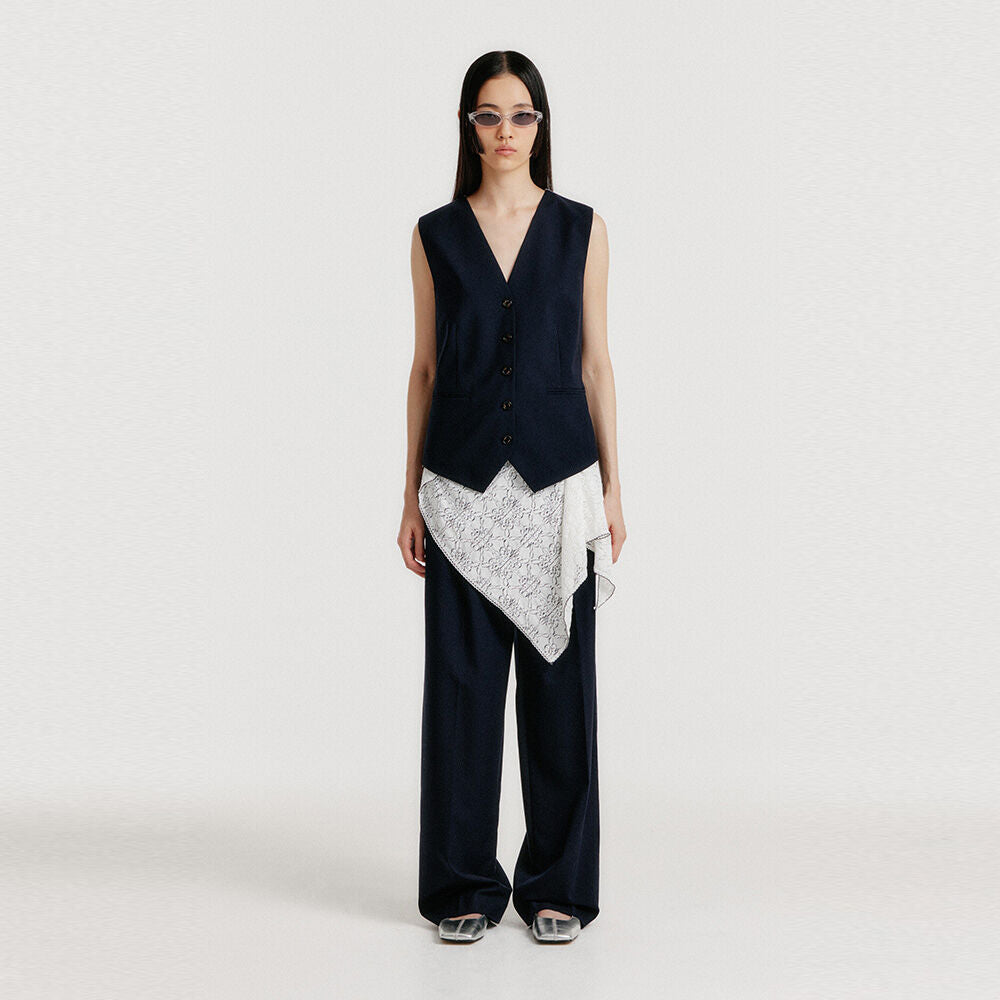 EENK YEDIA Scarfed Pants - Navy