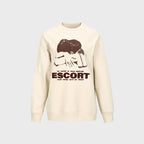 YCH ESCORT-PRINT SWEATSHIRT CREAM (F23TO910CR)
