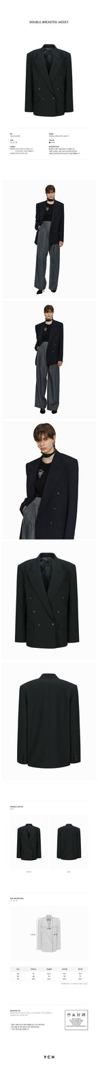 YCH DOUBLE-BREASTED JACKET NAVY (W24JK2041NV)