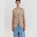 EENK Back Knotted Vest - Beige