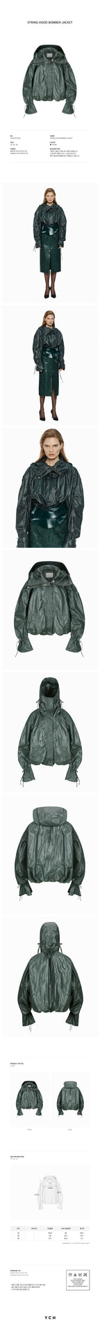 YCH STRING HOOD BOMBER JACKET KHAKI (W24OT0151KK)