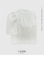L'AUTRE DE MIN [Add color] Lautre Jane Puff White Blouse