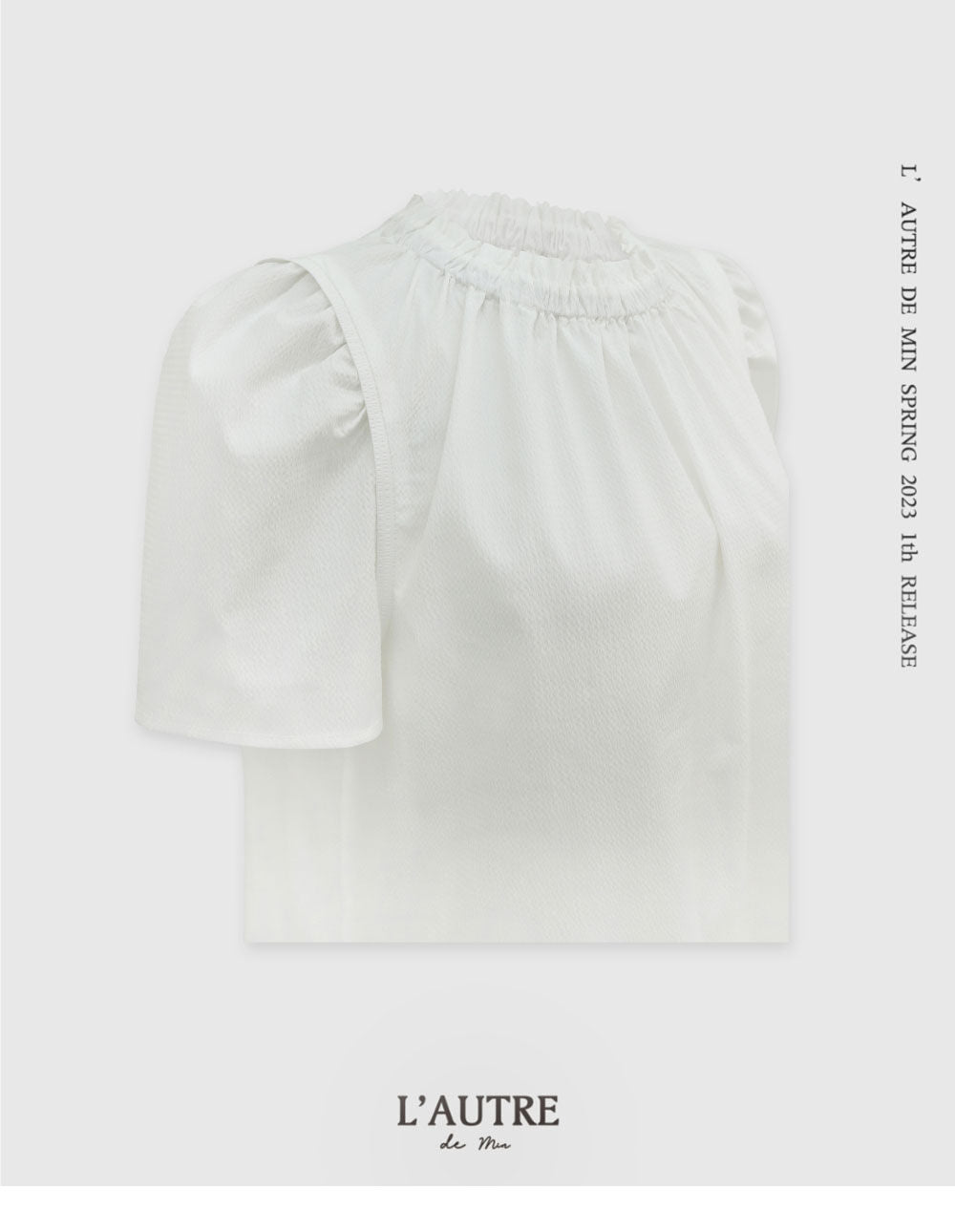L'AUTRE DE MIN [Add color] Lautre Jane Puff White Blouse