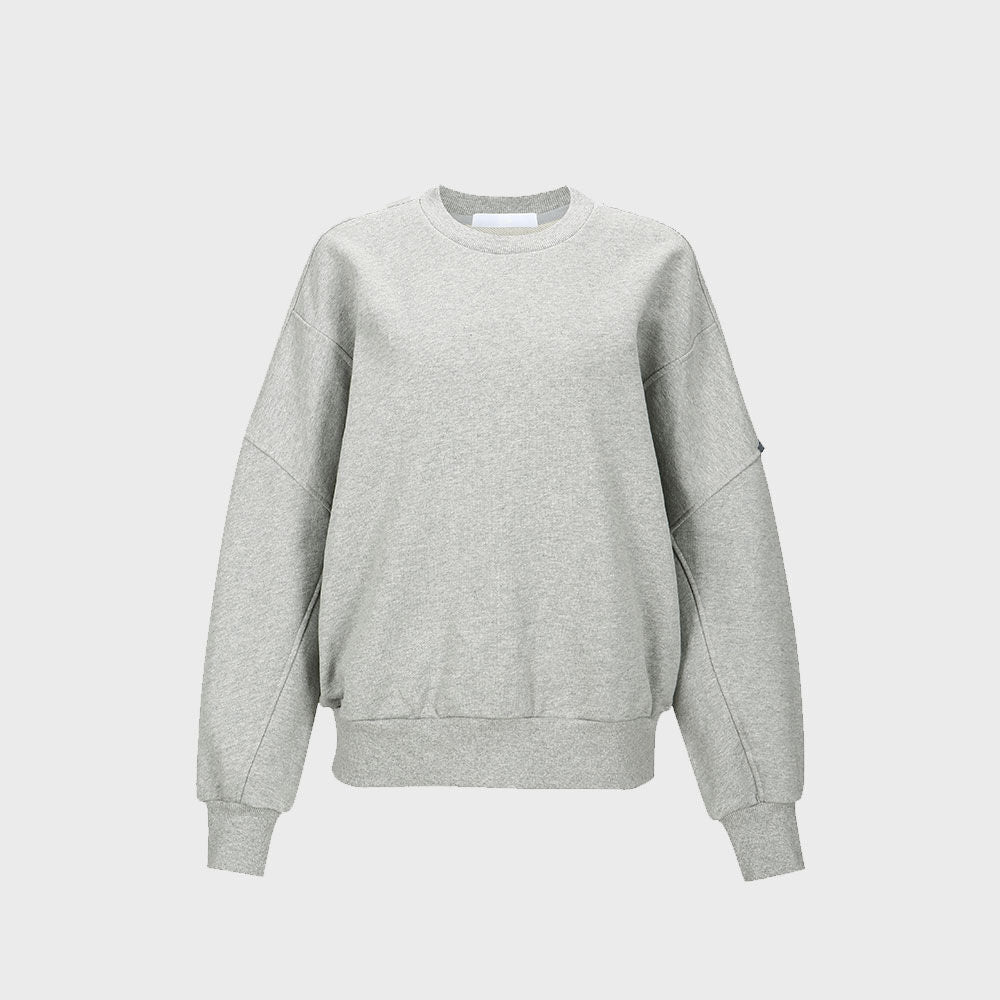 YCH MASCULIN FEMININ-PRINT SWEATSHIRT MELANGE GREY (W23TO901MG)