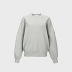 YCH MASCULIN FEMININ-PRINT SWEATSHIRT MELANGE GREY (W23TO901MG)